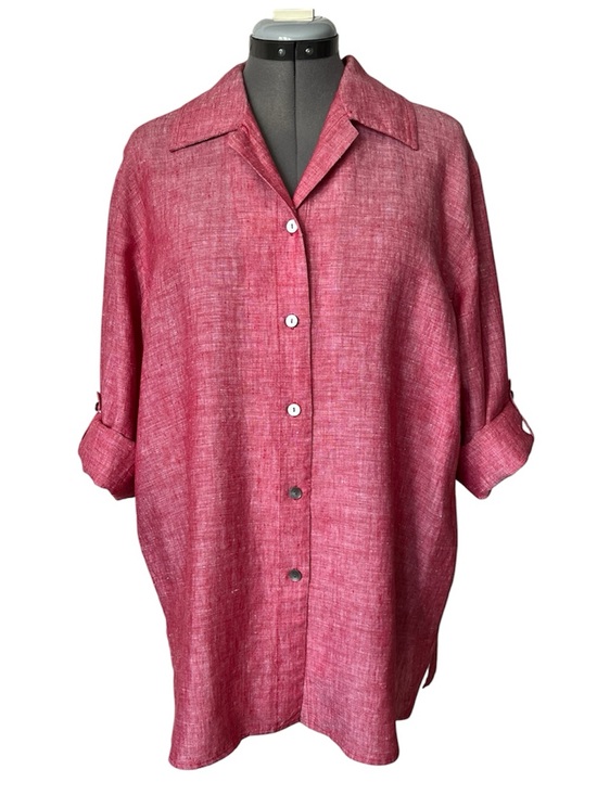 Liz Claiborne Tops - Liz Claiborne Linen Button front shirt 1X